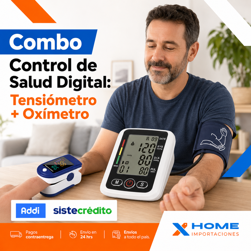 Tensiómetro digital con altavoz + Oxímetro de pulso