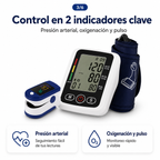Tensiómetro digital con altavoz + Oxímetro de pulso