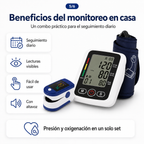 Tensiómetro digital con altavoz + Oxímetro de pulso