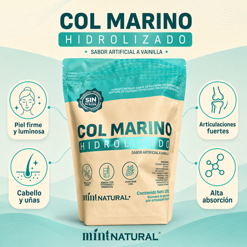 Colágeno Marino Hidrolizado Mint Natural sabor vainilla 100 g