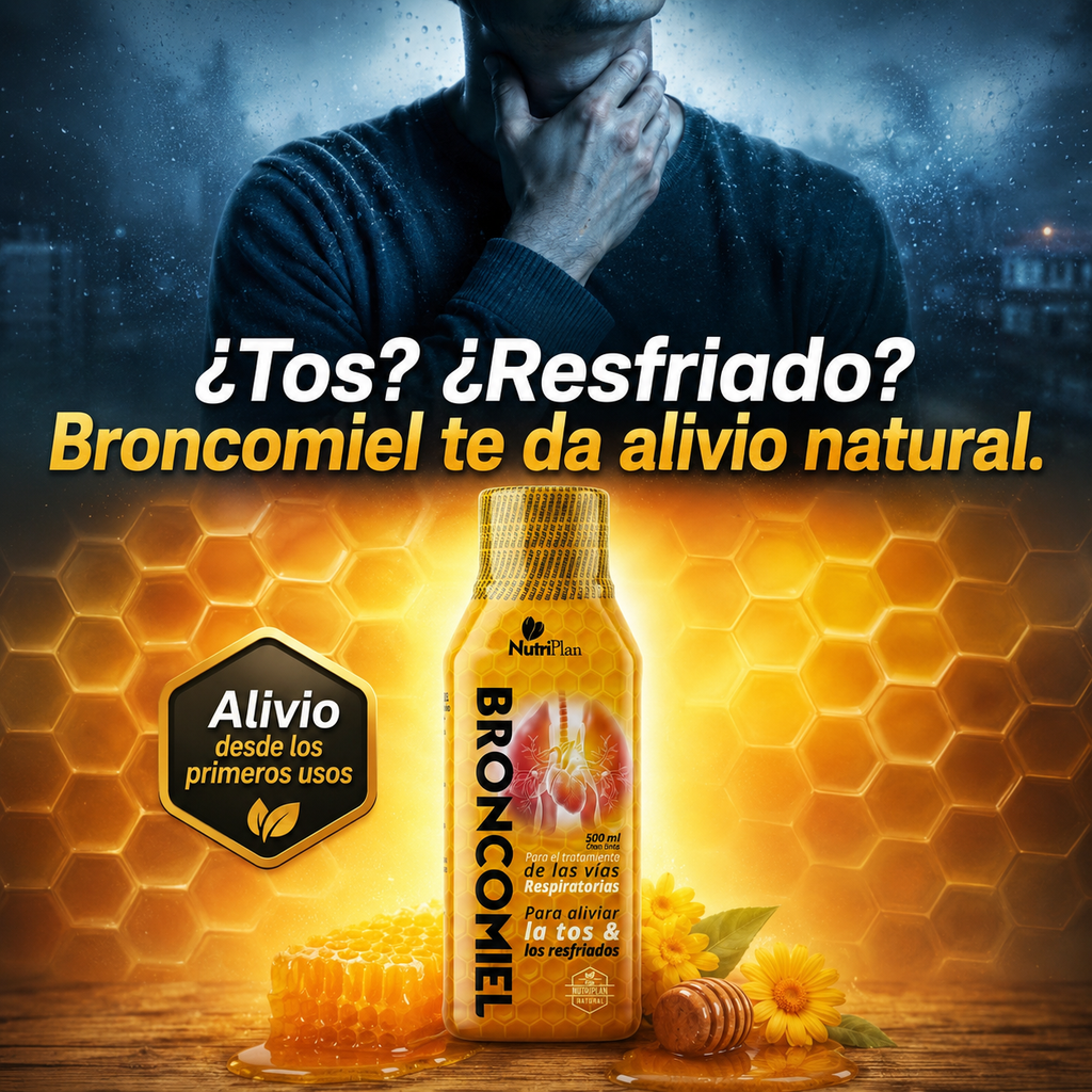 Broncomiel NutriPlan Natural 500 ml para vías respiratorias