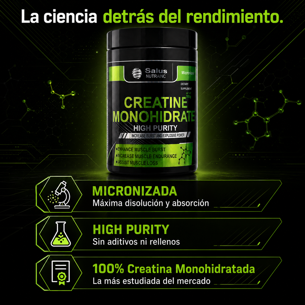 Creatina Monohidratada Salus Nutrainc con Complejo B NutriPlan