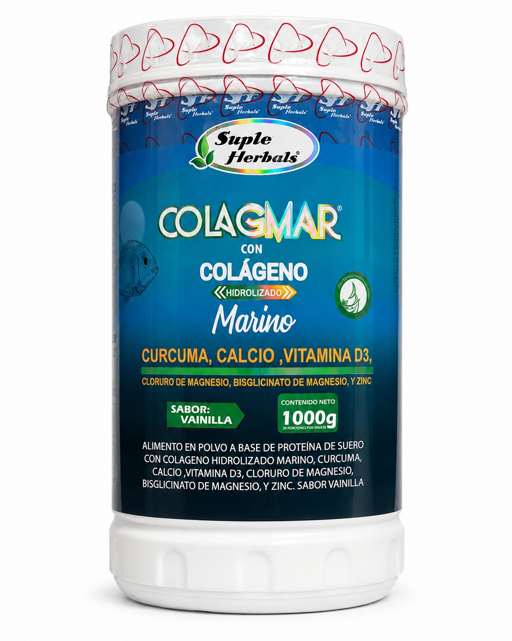 Colagmar Colágeno Marino Hidrolizado Suple Herbals 1000 g