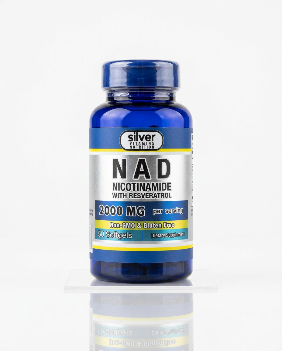 NAD Nicotinamide con Resveratrol Silver Vitamins 2000 mg