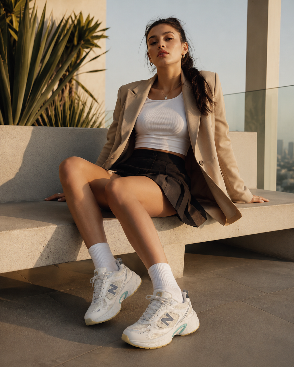 Tenis New Balance 530 Blanco Gris Verde Agua