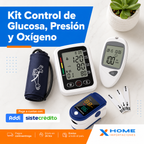 Combo Glucómetro + Tensiómetro digital con altavoz + Oxímetro de pulso