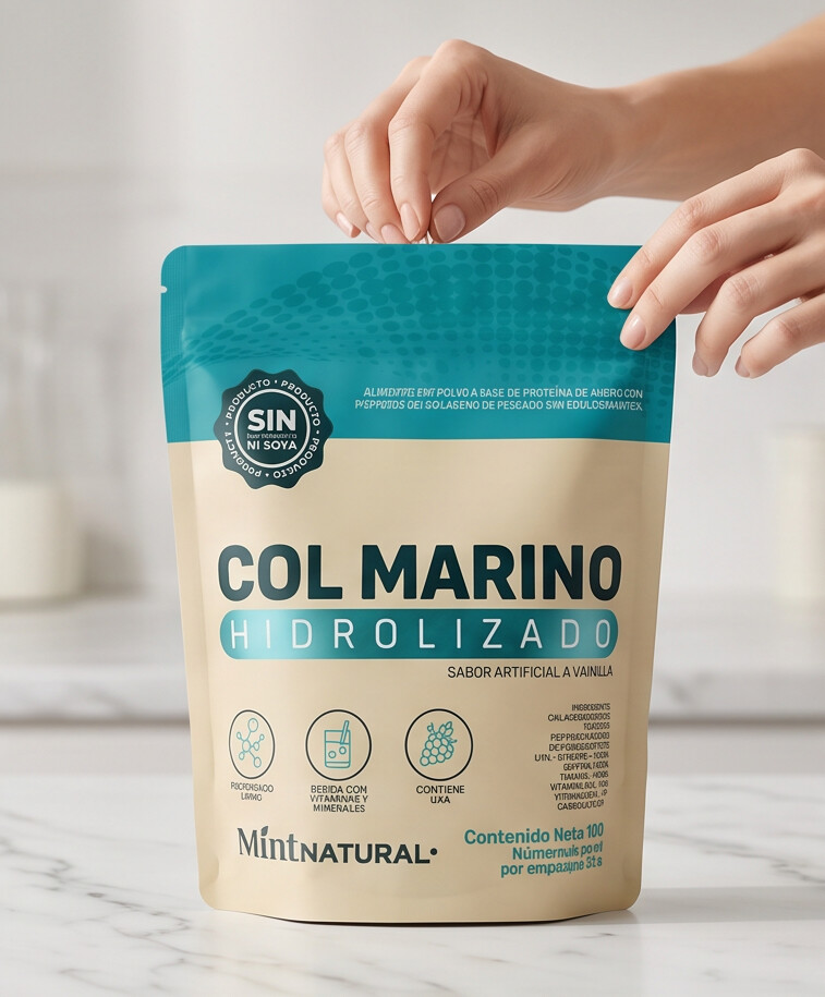 Colágeno Marino Hidrolizado Mint Natural sabor vainilla 100 g