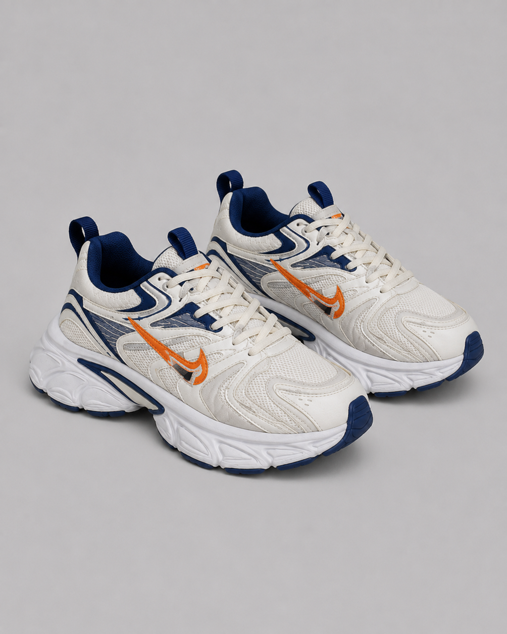 Tenis Nike Initiator Beige Azul Naranja Para Hombre